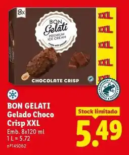 Lidl BON GELATI Gelado Choco Crisp XXL promoção