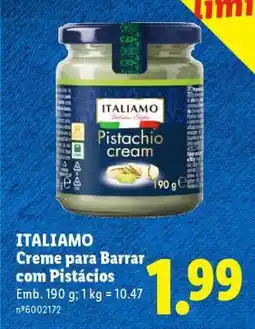 Lidl ITALIAMO Creme para Barrar com Pistácios promoção