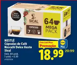 Lidl NESTLÉ Cápsulas de Café Nescafé Dolce Gusto Sical promoção
