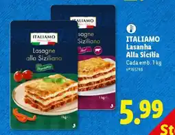 Lidl ITALIAMO Lasanha Alla Sicília promoção