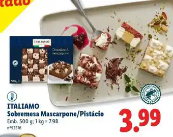 Lidl ITALIAMO Sobremesa Mascarpone/Pistácio promoção