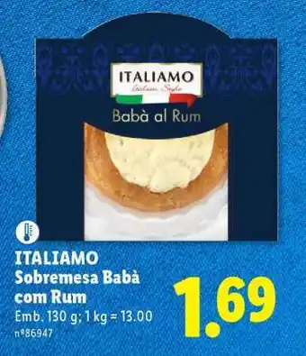 Lidl ITALIAMO Sobremesa Babà com Rum promoção