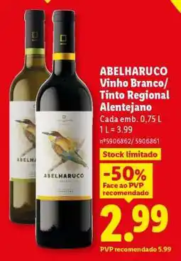 Lidl ABELHARUCO Vinho Branco/Tinto Regional Alentejano promoção