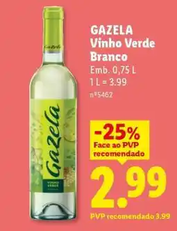 Lidl GAZELA Vinho Verde Branco promoção