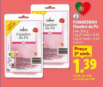 Lidl Fumadinho Fiambre da Pá promoção