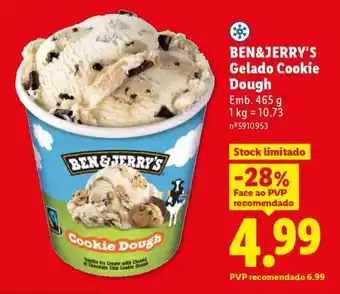 Lidl BEN&JERRY'S Gelado Cookie Dough promoção