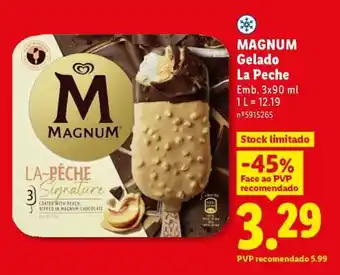Lidl MAGNUM Gelado La Peche promoção