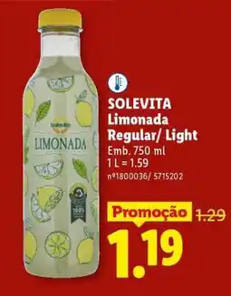 Lidl SOLEVITA Limonada Regular/Light promoção