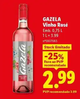 Lidl Gazela Vinho Rosé promoção