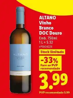 Lidl ALTANO Vinho Branco DOC Douro promoção