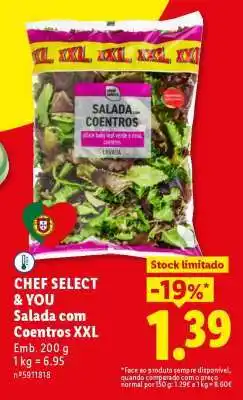 Lidl CHEF SELECT & YOU Salada com Coentros XXL promoção
