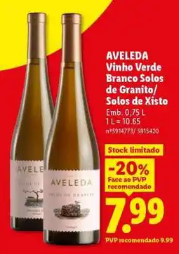Lidl AVELEDA Vinho Verde Branco Solos de Granito/Solos de Xisto promoção