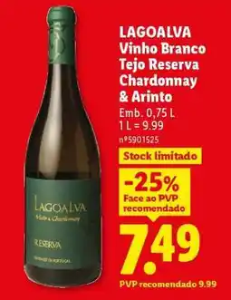 Lidl LAGOALVA Vinho Branco Tejo Reserva Chardonnay & Arinto promoção