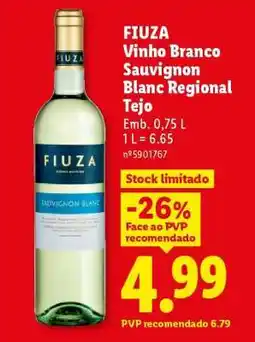 Lidl FIUZA Vinho Branco Sauvignon Blanc Regional Tejo promoção