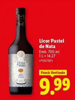 Lidl Licor Pastel de Nata promoção