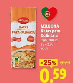 Lidl Milbona Natas para Culinária promoção