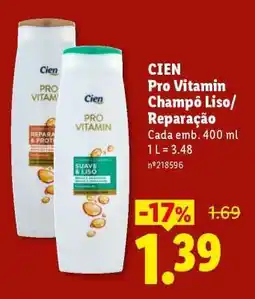 Lidl CIEN Pro Vitamin Champô Liso/Reparação promoção