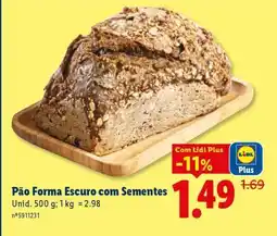 Lidl Pão Forma Escuro com Sementes promoção