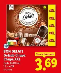 Lidl BON GELATI Gelado Chupa Chupa XXL promoção