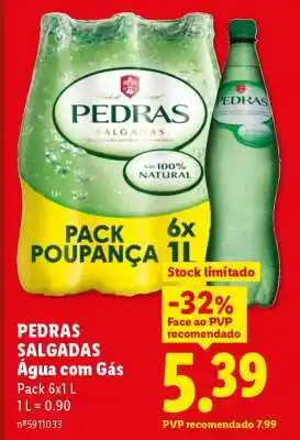 Lidl Pedras Salgadas Água com Gás promoção