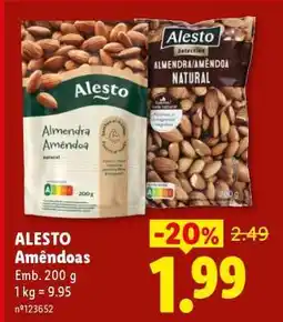 Lidl Alesto Amêndoas promoção