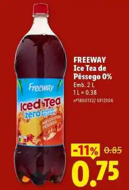 Lidl FREEWAY Ice Tea de Pêssego 0% promoção