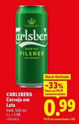 Lidl CARLSBERG Cerveja em Lata promoção