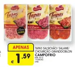 Meu Super Tapas salsichão/ salame/ chourição granddoblon campofrio promoção