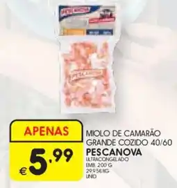 Meu Super Miolo de camarão grande cozido 40/60 pescanova promoção