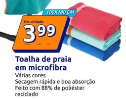 Action Toalha de praia em microfibra promoção