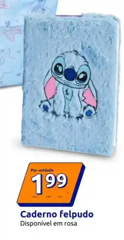 Action Caderno Felpudo Disponível em rosa promoção