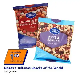Action Nozes e sultanas Snacks of the World promoção