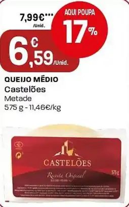 Intermarché Queijo médio castelões metade promoção