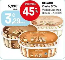 Intermarché Gelado carte d'or vários sabores promoção