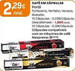 Intermarché Café em cápsulas porsi promoção