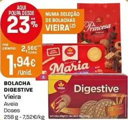 Intermarché Bolacha digestive Vieira promoção