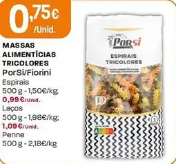 Intermarché Massas alimentícias tricolores porsi/fiorini promoção