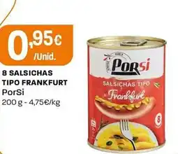 Intermarché 8 salsichas tipo frankfurt porsi promoção