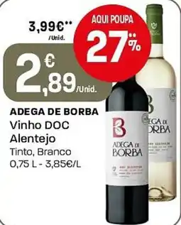 Intermarché Adega de borba Vinho DOC Alentejo promoção