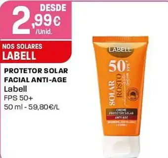 Intermarché Protetor solar facial anti-age Labell promoção
