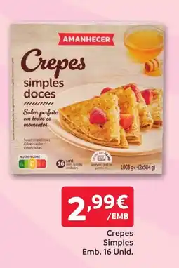 Amanhecer Crepes Simples promoção