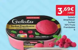 Amanhecer Gelado Amanhecer Sorbet 50% Fruta Framboesa promoção