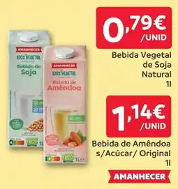 Amanhecer Bebida Vegetal de Soja Natural promoção