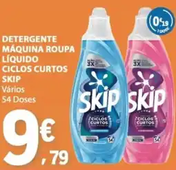 E.Leclerc Detergente máquina roupa líquido ciclos curtos skip promoção
