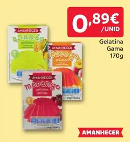 Amanhecer Gelatina Gama promoção