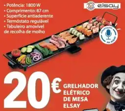 E.Leclerc Grelhador elétrico de mesa elsay promoção