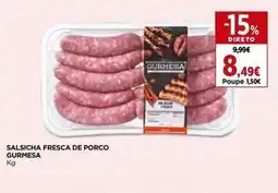 El Corte Inglés Gurmesa - salsicha fresca de porco promoção