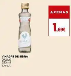 El Corte Inglés Gallo - vinagre de sidra promoção