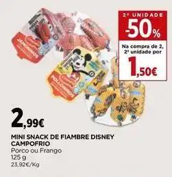 El Corte Inglés Campofrio - mini snack de fiambre disney promoção