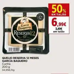 El Corte Inglés García baquero - queijo reserva 12 meses promoção